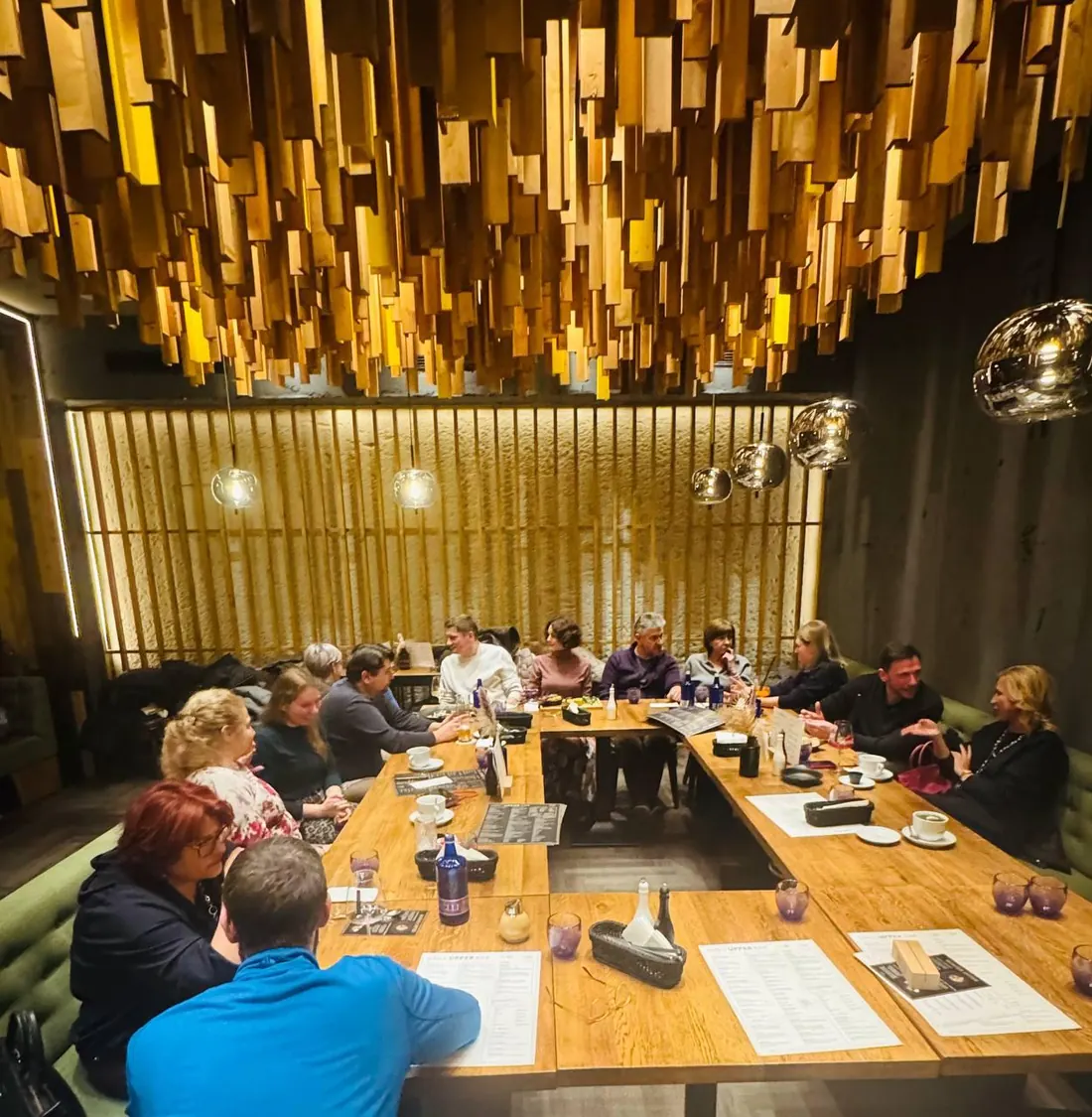 Investors and professionals at a business event