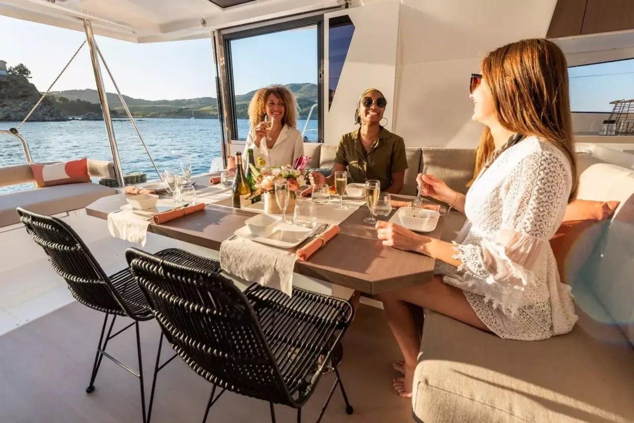 Catamaran sailing journey on the French Riviera